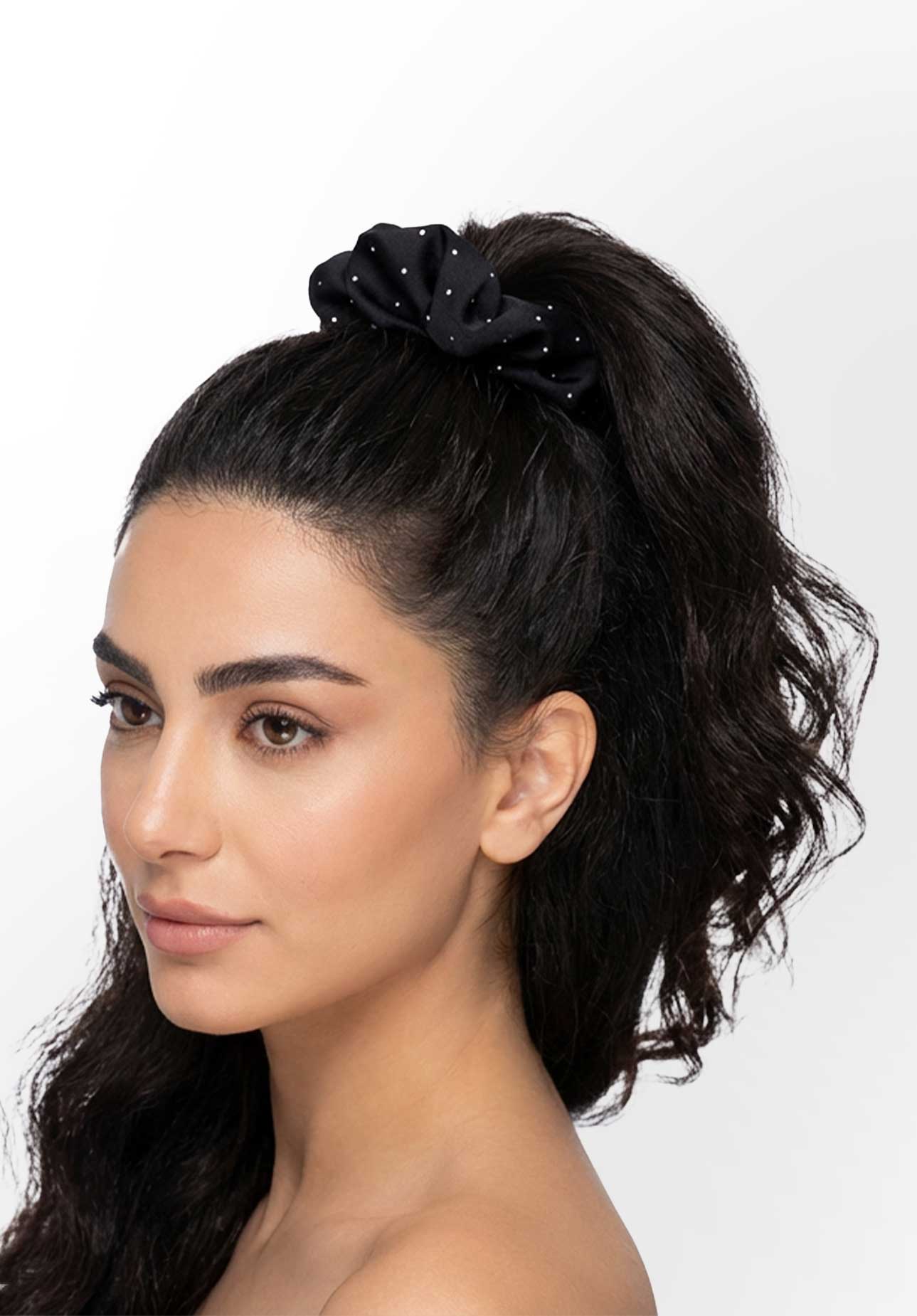 Nasmati™ Satin Crystal Scrunchies