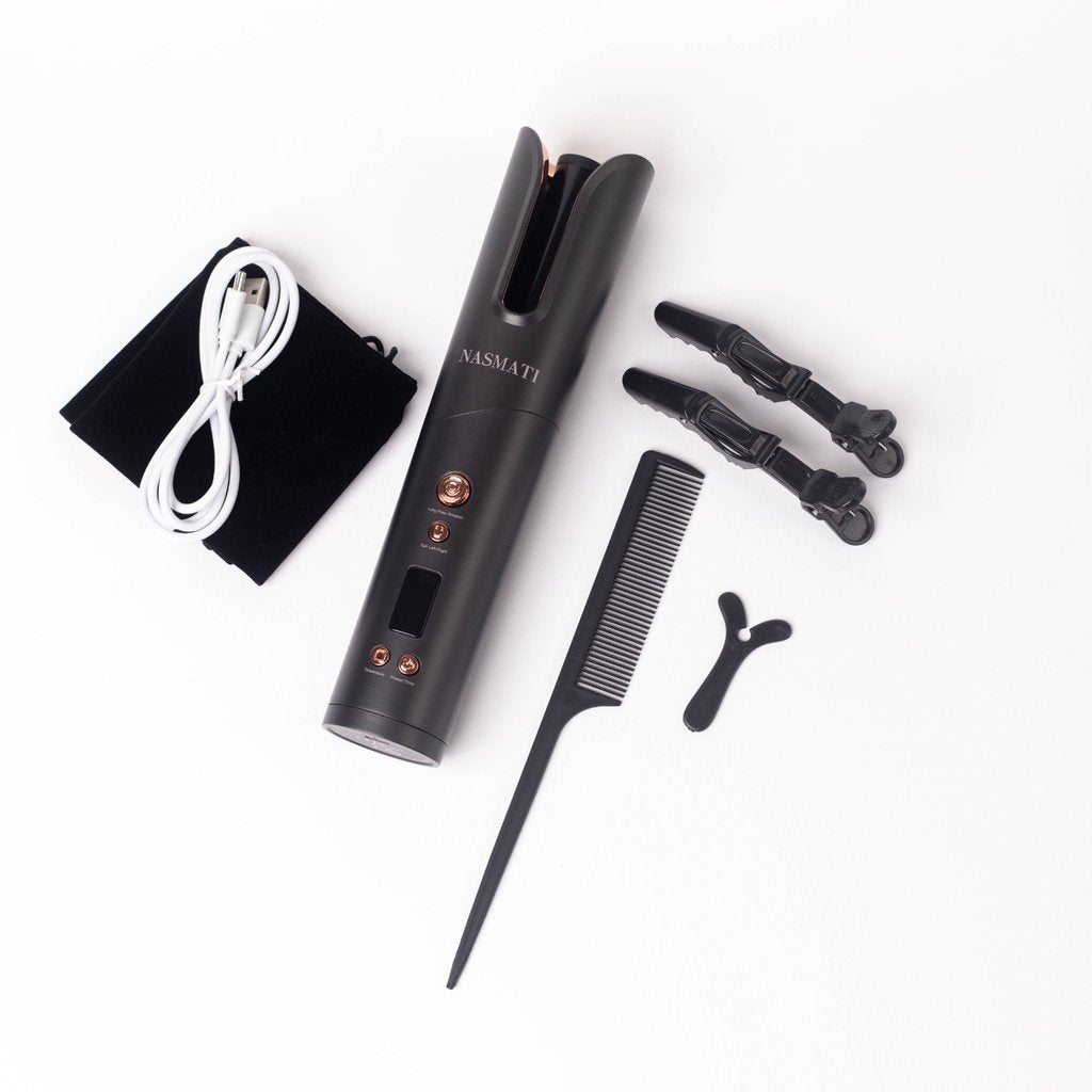 Wireless hair curler for damage-free styling