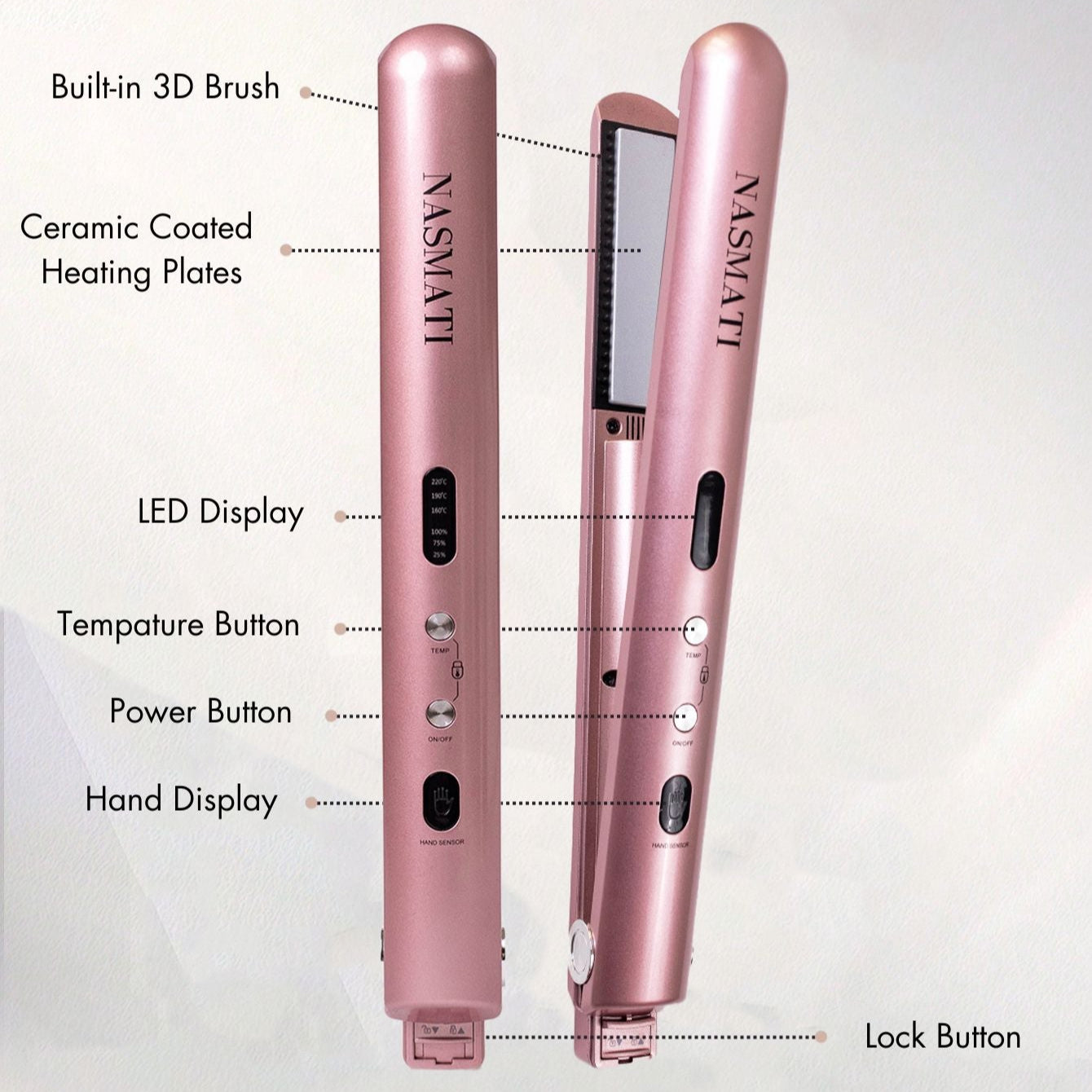 Nasmati™ Cordless Comb Hair Straightener