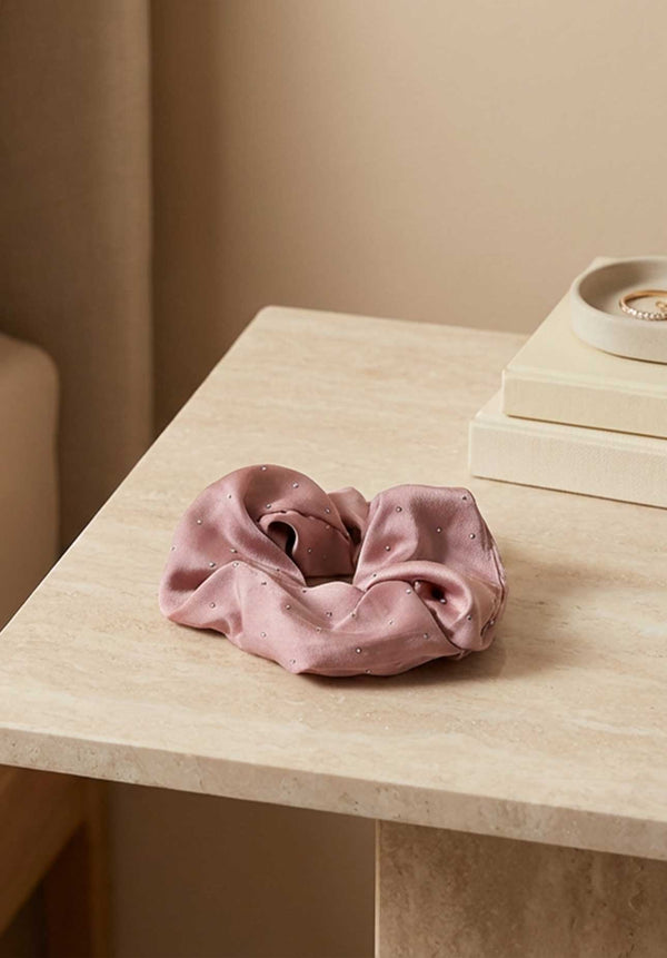 Nasmati Satin Crystal Scrunchies travel essential Lebanese women overnight
