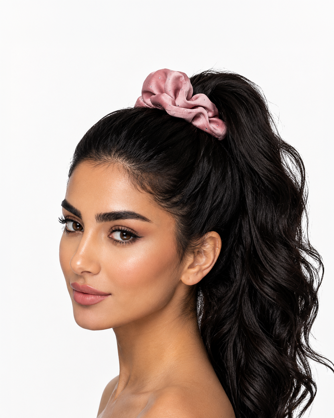 Nasmati™ Satin Crystal Scrunchies