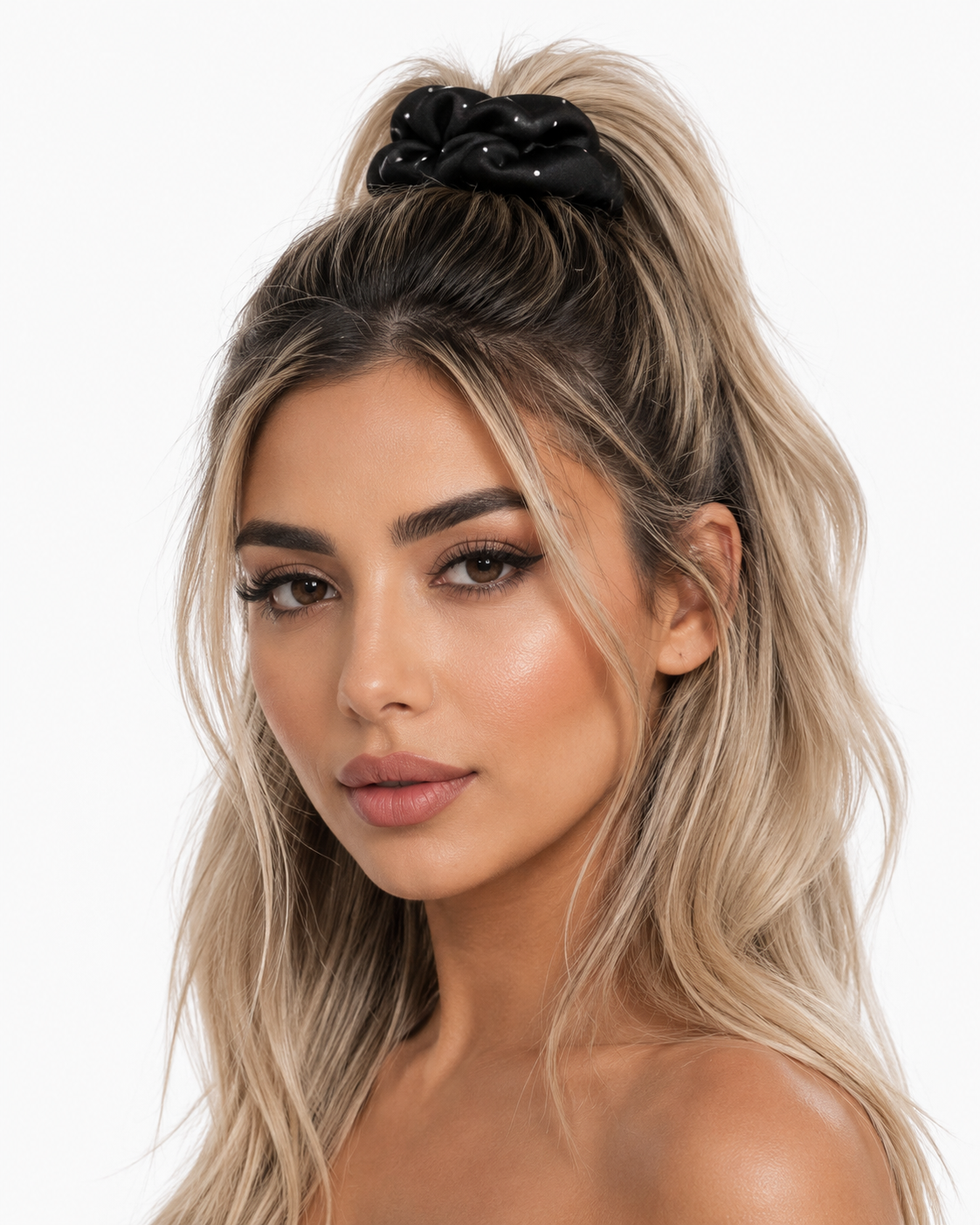 Nasmati™ Satin Crystal Scrunchies